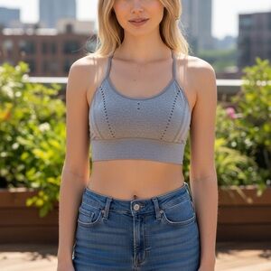 Heather Gray Sports Bra for Women